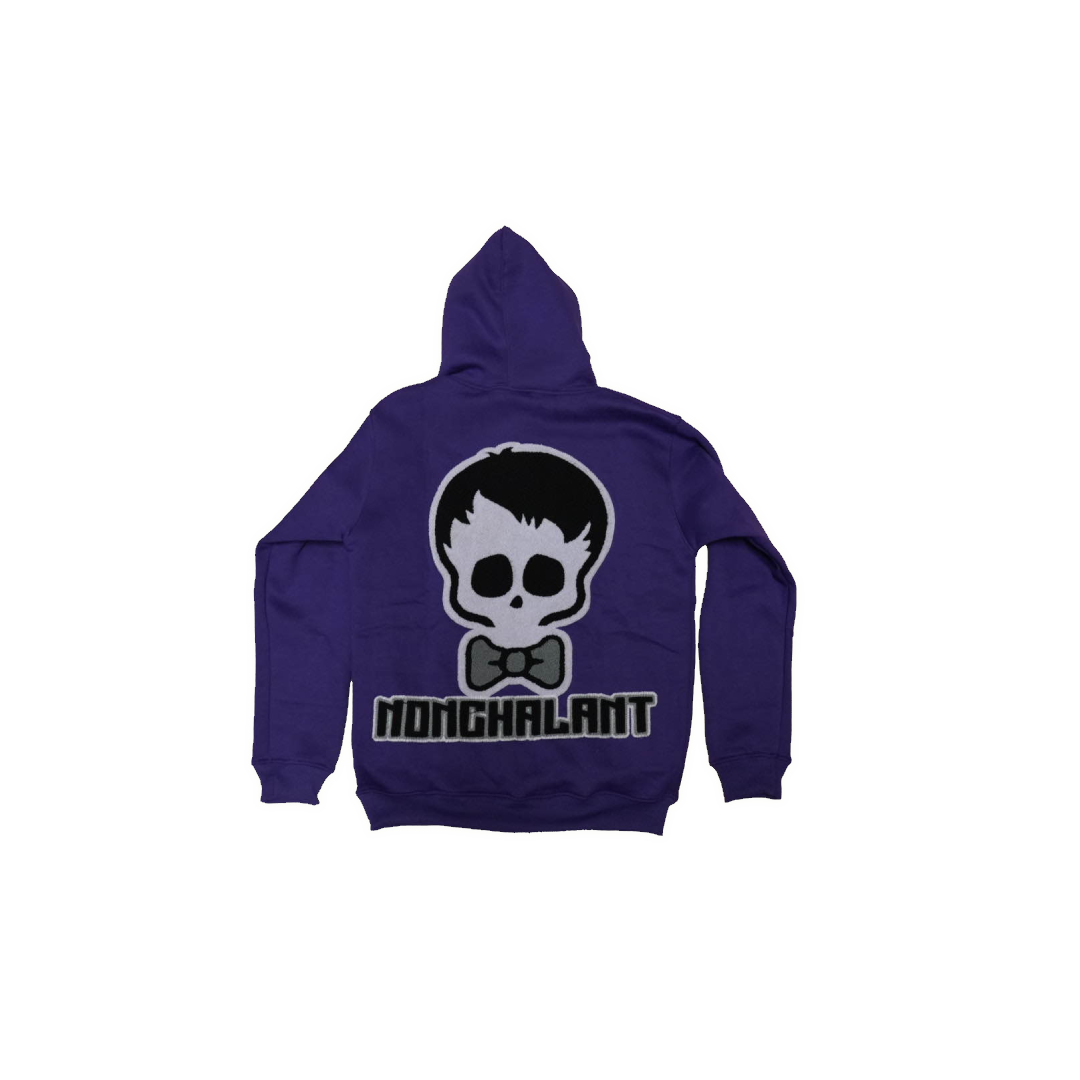 NONCHALANT "SKULL" HOODIE PURPLE