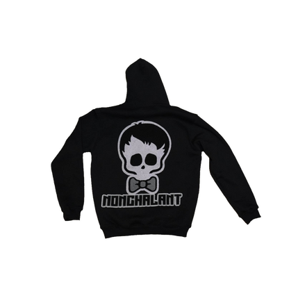 NONCHALANT "SKULL" HOODIE BLACK