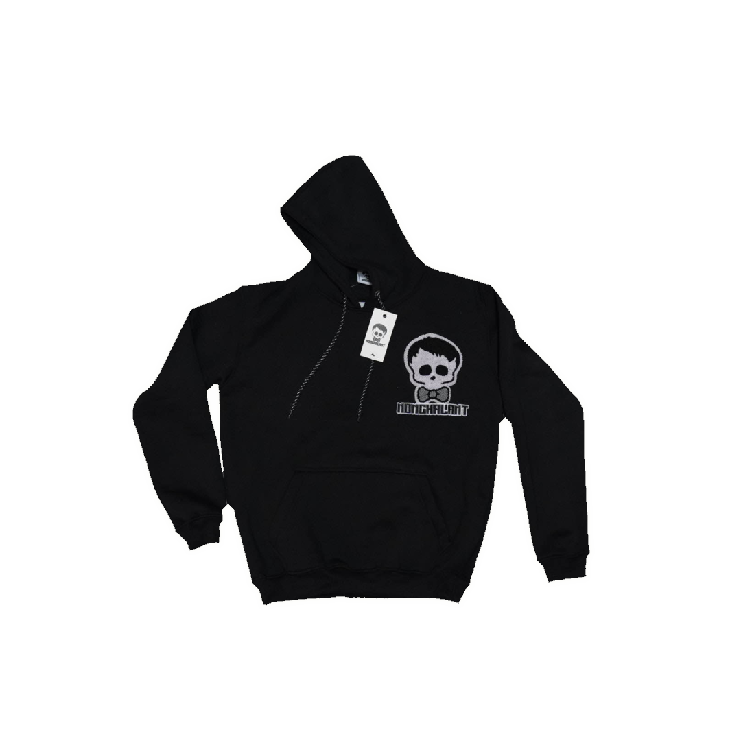 NONCHALANT "SKULL" HOODIE BLACK